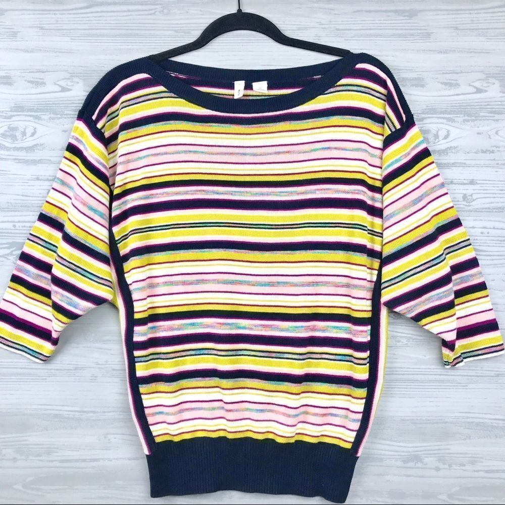 Anthropologie Moth Color Striped Sweater